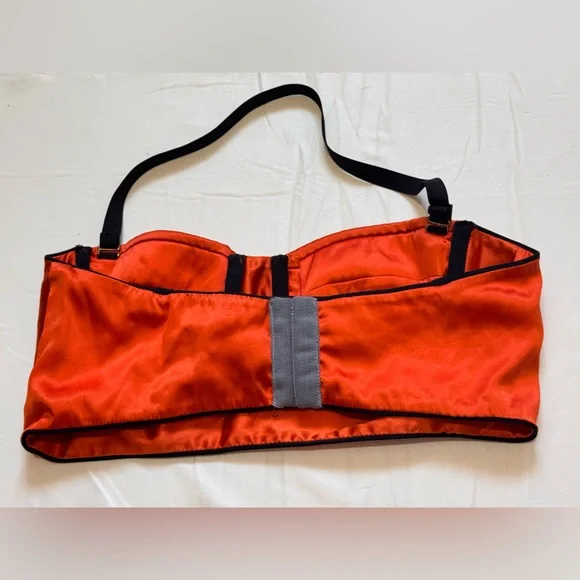 NOE undergarments Elegant Satin Orange Bandeau - Picture 3 of 6